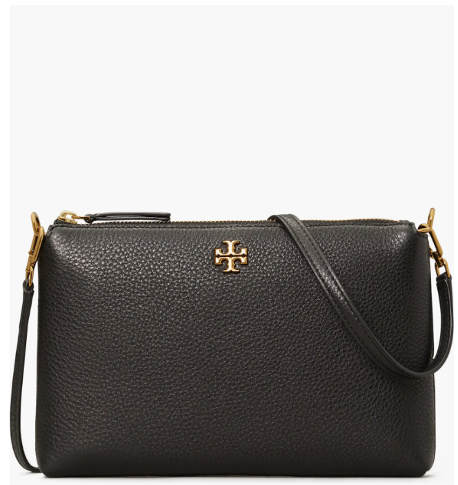 Mercer Pebbled Zip Crossbody Bag Tory Burch
